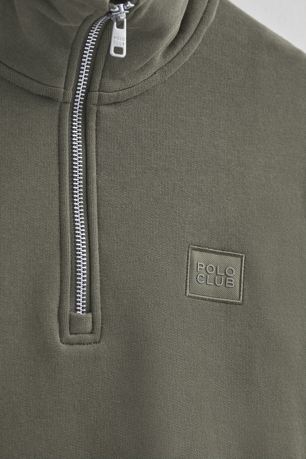 Army-green half-zip sweatshirt with Polo Club logo - Image 7