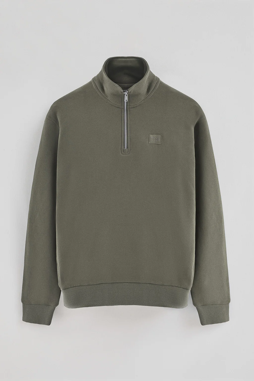 Army-green half-zip sweatshirt with Polo Club logo - Image 8