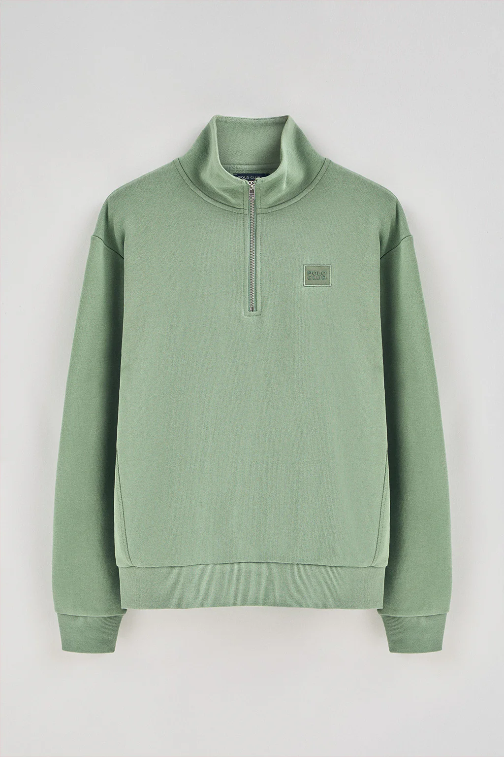 Jade-green half-zip relaxed sweatshirt with Polo Club detail - Image 7