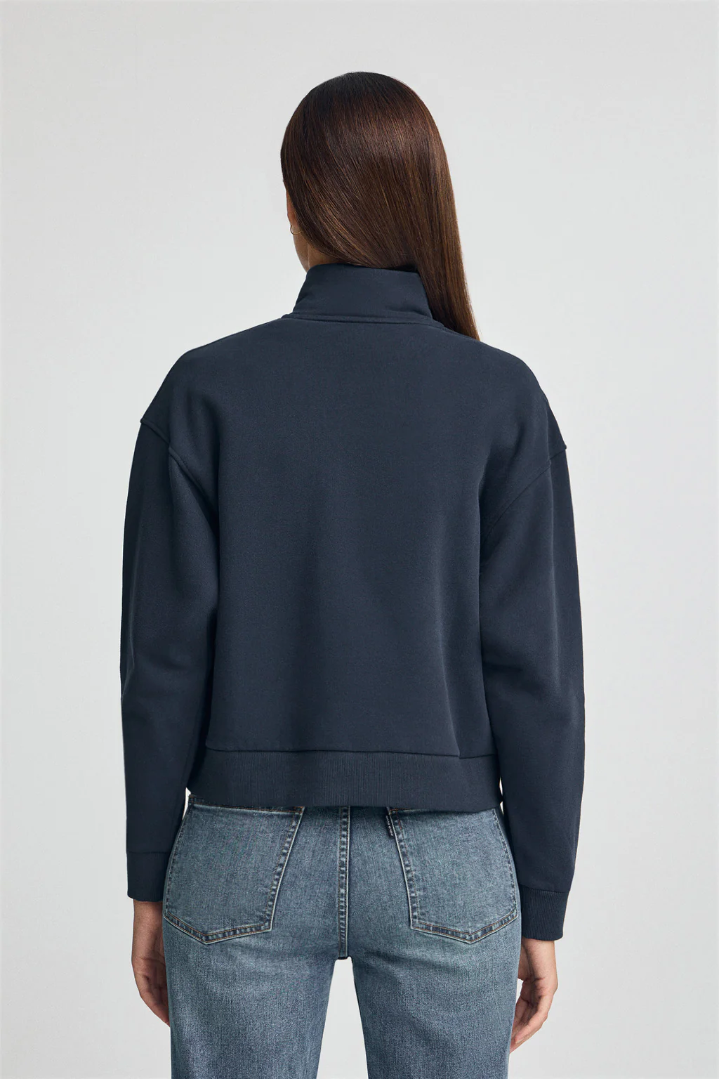 Navy-blue sweatshirt with high neck and Established 2012 Polo Club logo - Image 5
