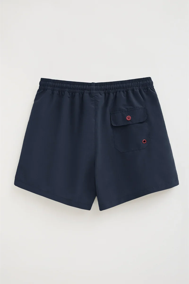 Navy-blue short swim shorts with Rigby Go logo - Image 10