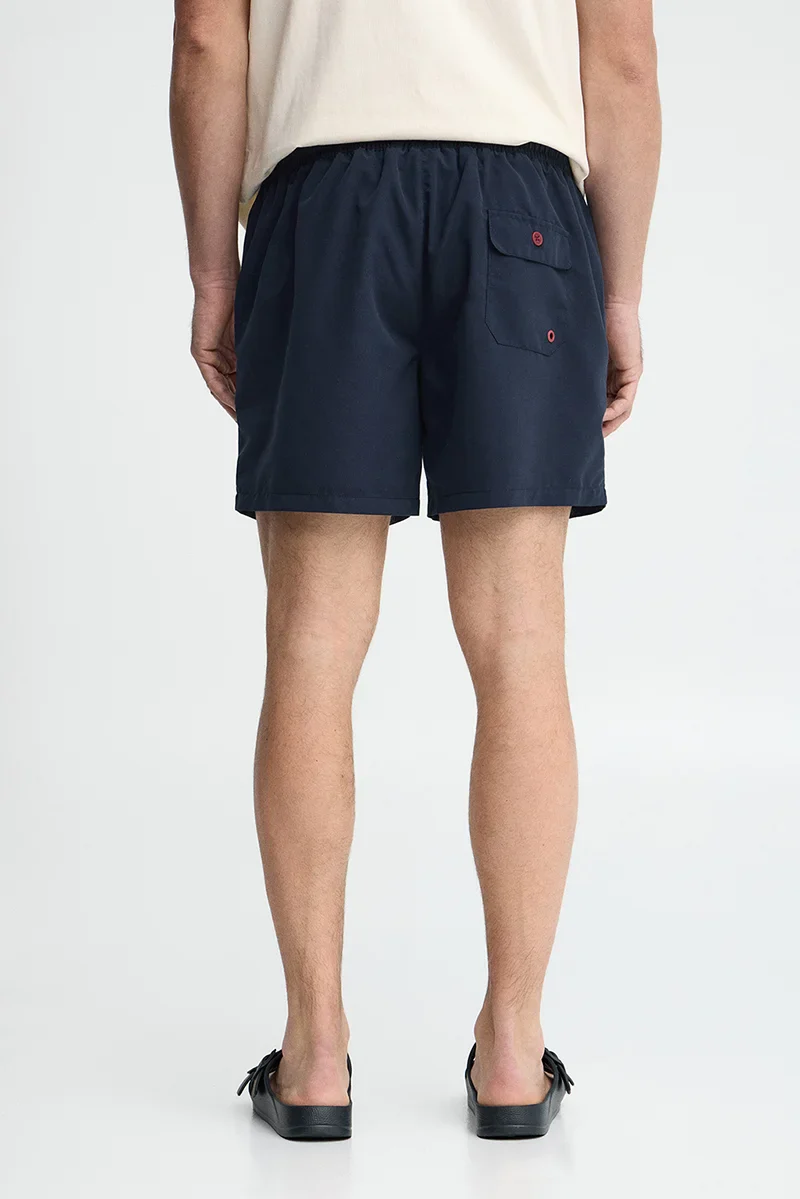Navy-blue short swim shorts with Rigby Go logo - Image 5
