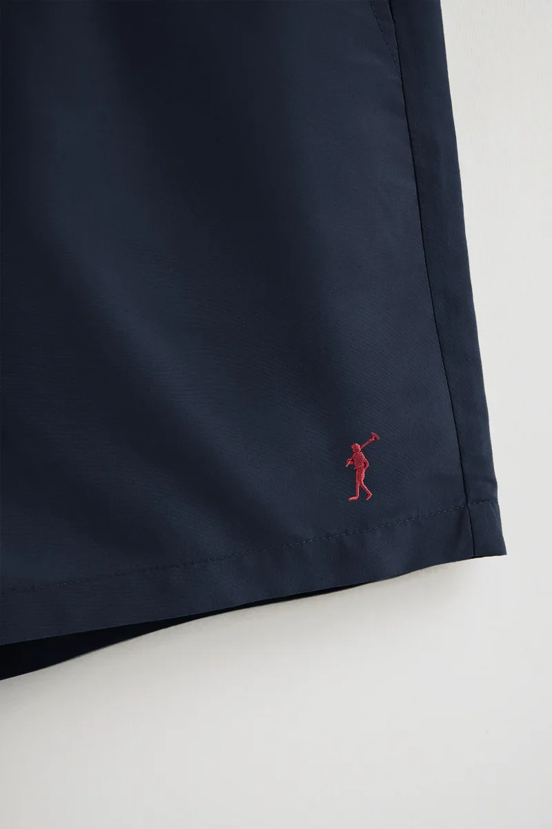 Navy-blue short swim shorts with Rigby Go logo - Image 7