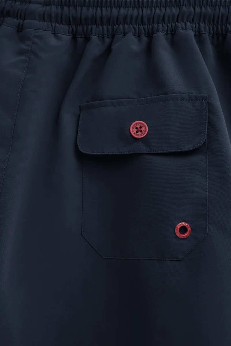 Navy-blue short swim shorts with Rigby Go logo - Image 9