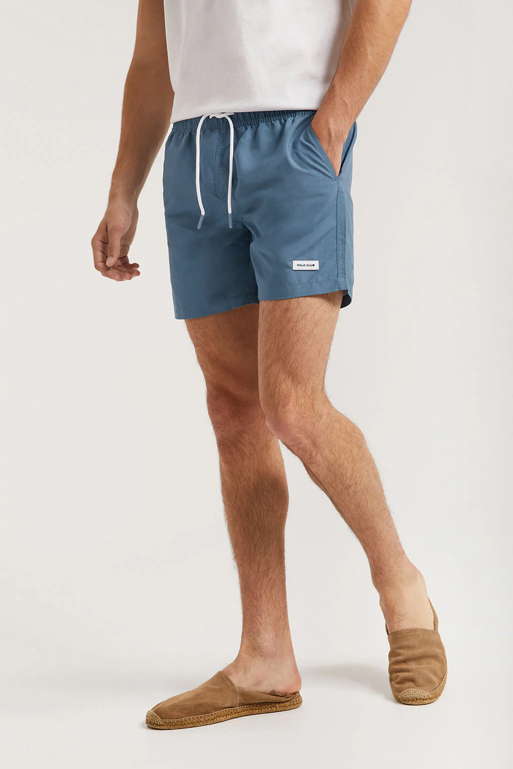 Denim-blue swim shorts with Polo Club detail - Image 3