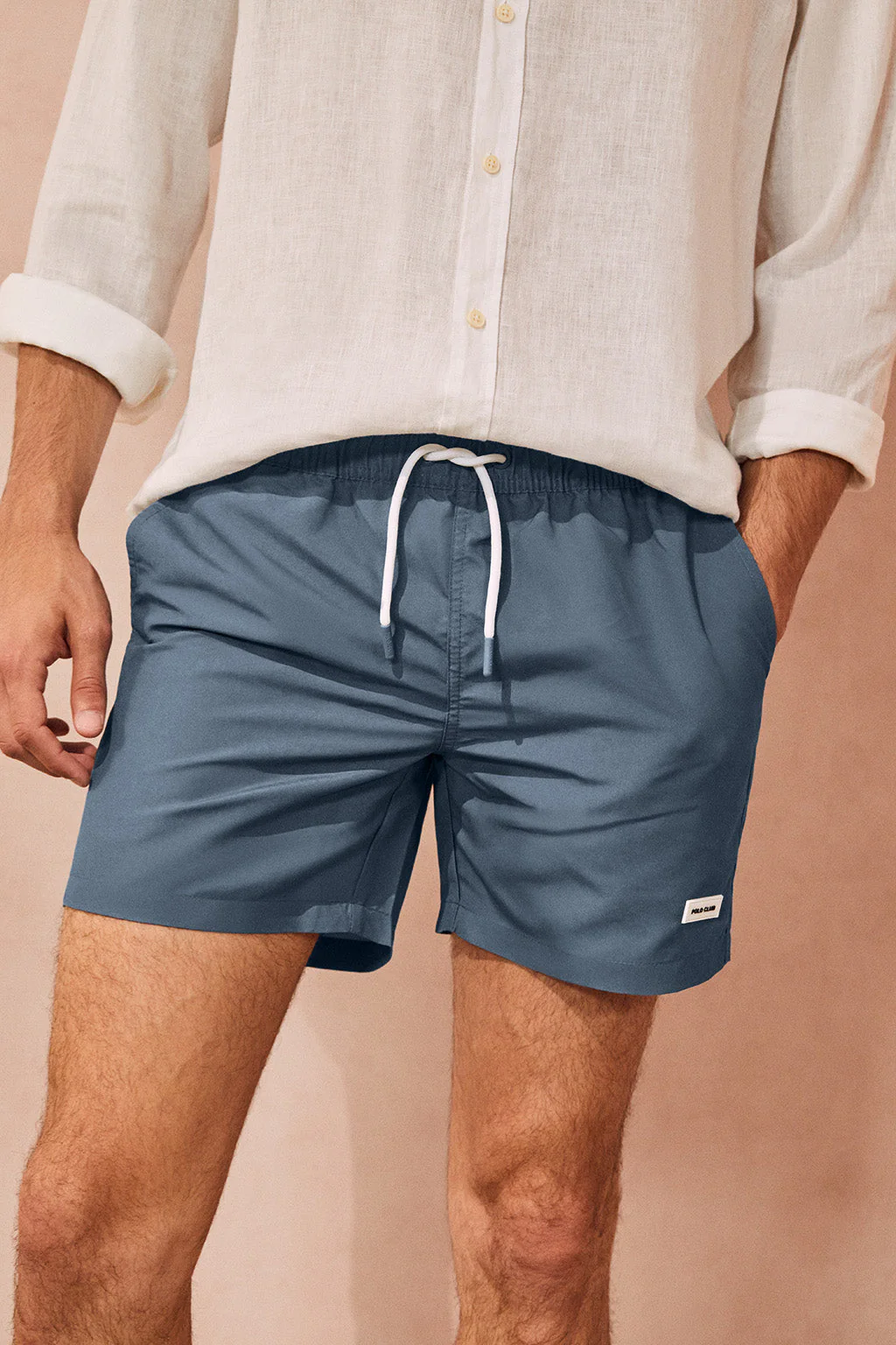 Denim-blue swim shorts with Polo Club detail - Image 6