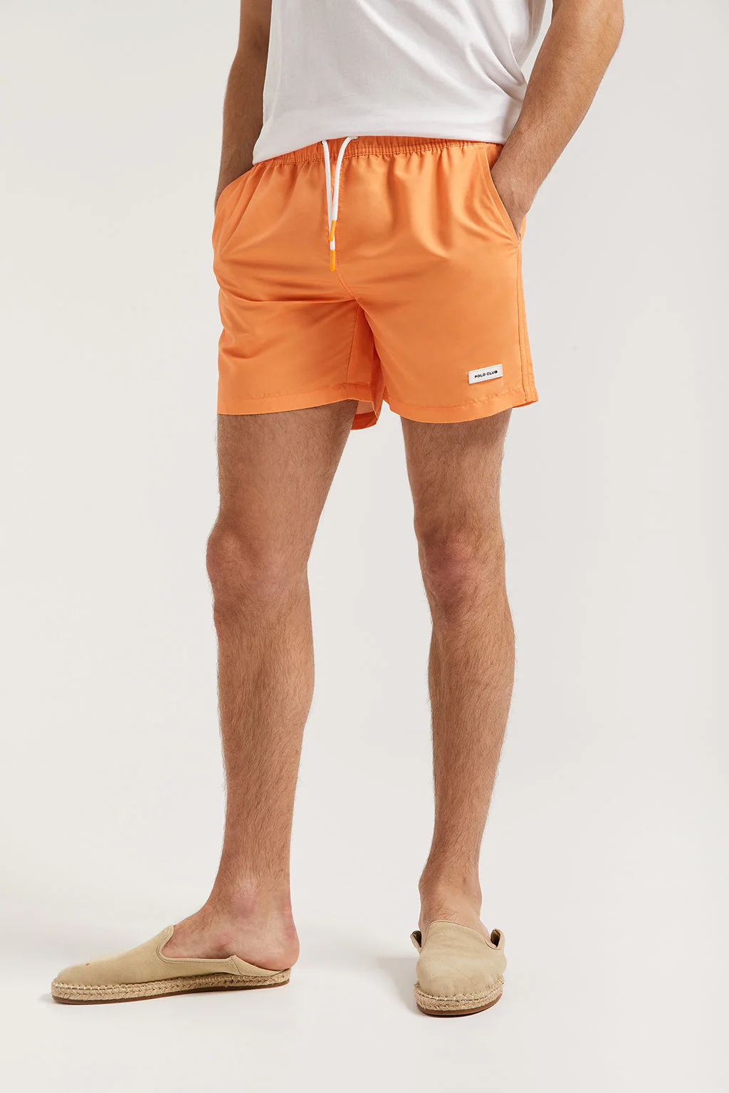 Peach swim shorts with Polo Club detail - Image 3