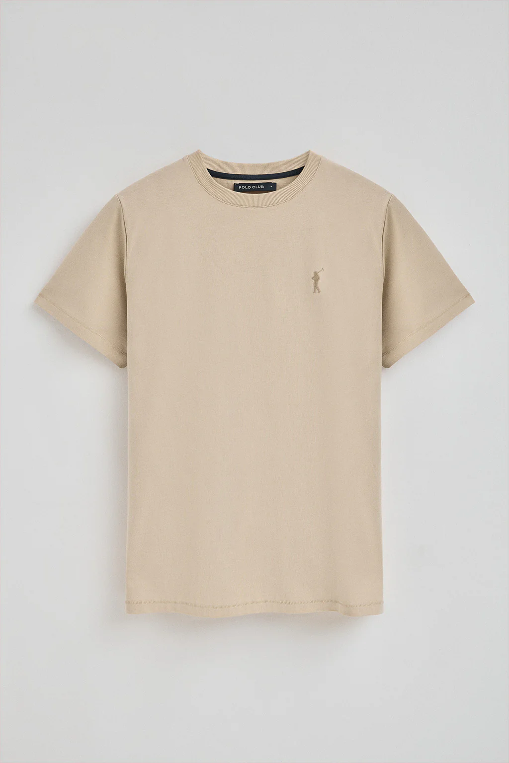 Beige T-shirt with Rigby Go rubber logo - Image 8