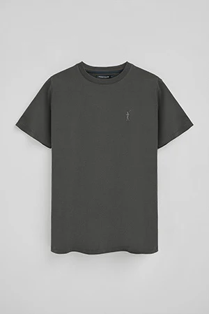 Dark-grey T-shirt with Rigby Go rubber logo - Image 9