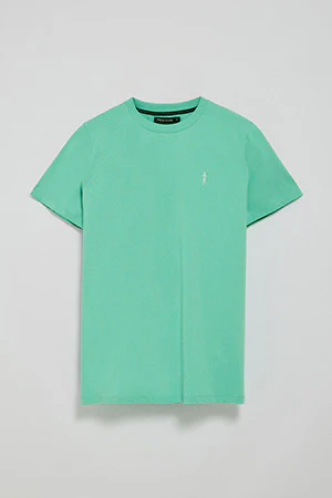 Aqua round-neck T-shirt with Rigby Go rubber embroidery - Image 8