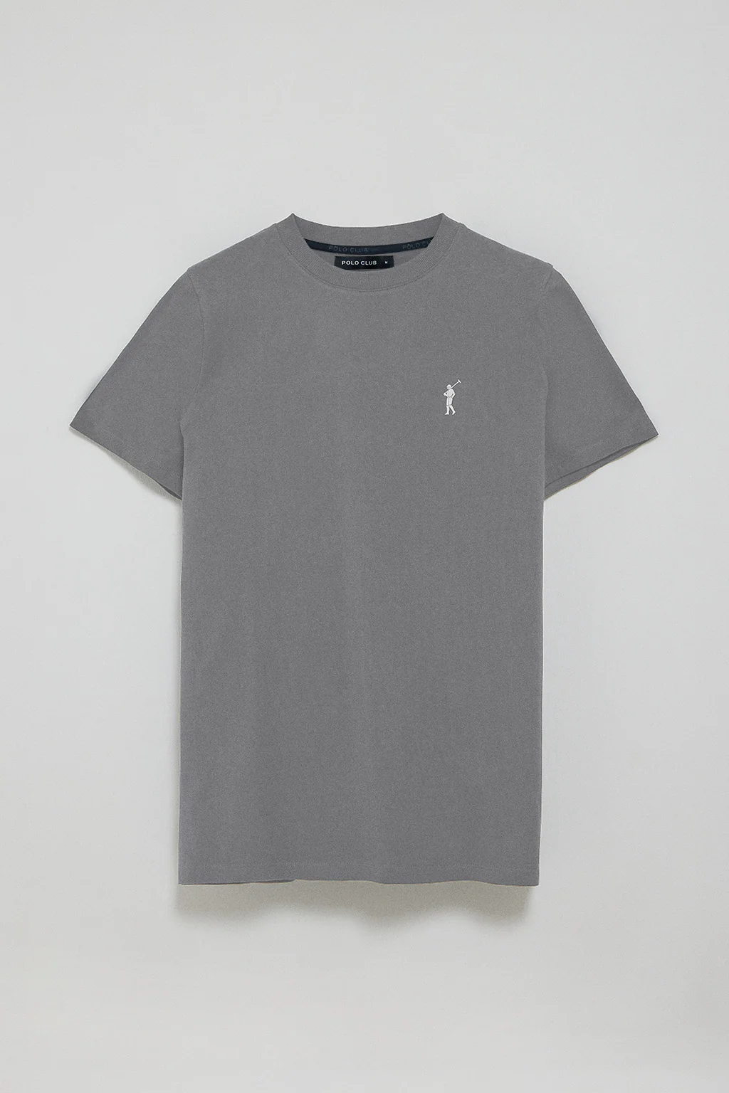 Asphalt-grey round-neck T-shirt with Rigby Go rubber embroidery - Image 5