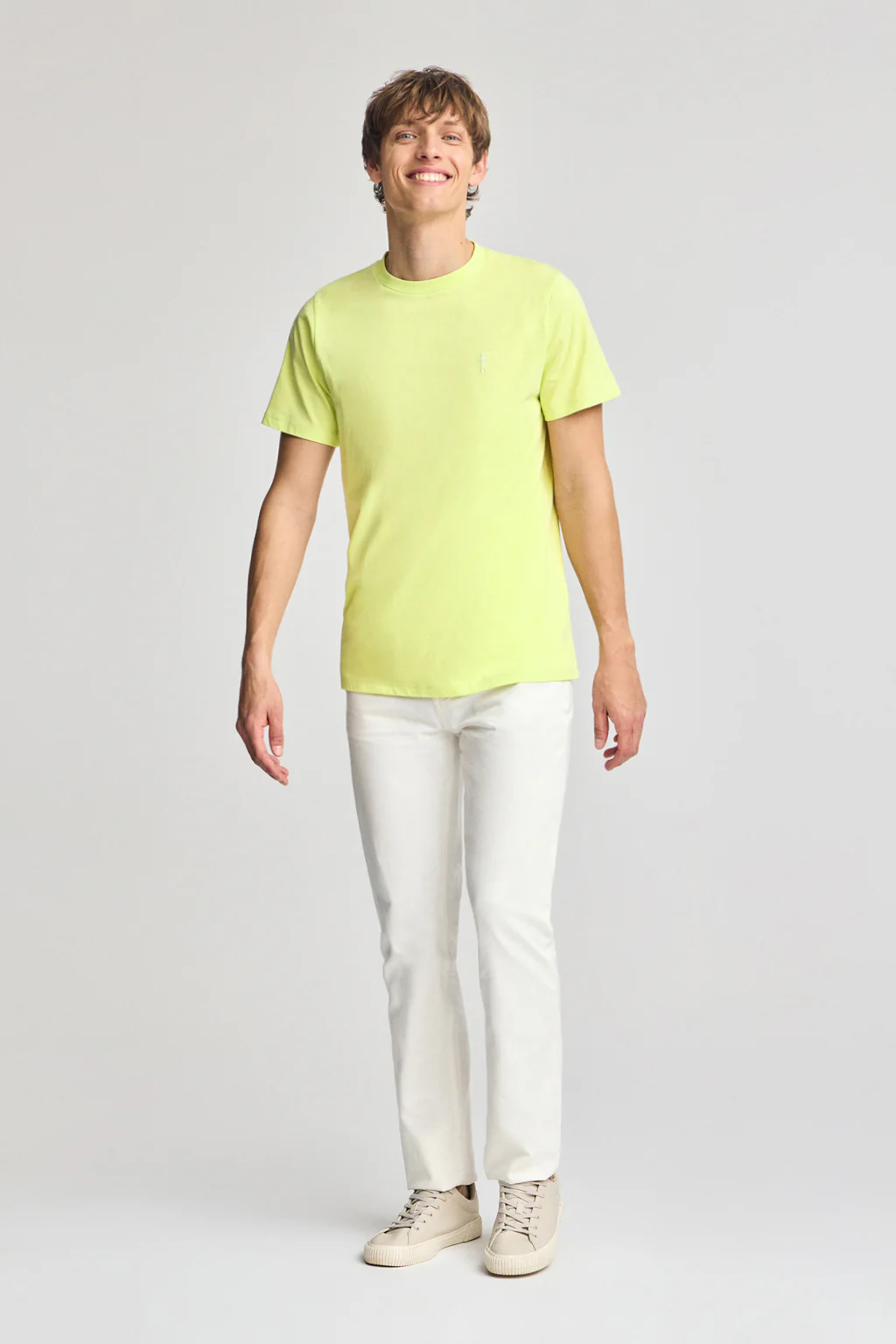 Lime-green round-neck T-shirt with Rigby Go rubber embroidery - Image 4