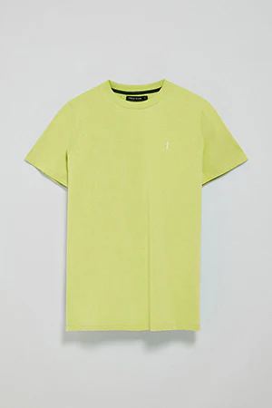 Lime-green round-neck T-shirt with Rigby Go rubber embroidery - Image 8