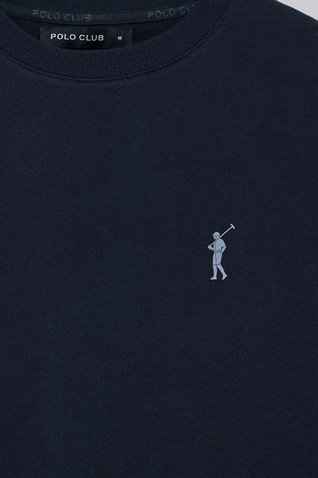 Navy-blue round-neck T-shirt with Rigby Go rubber embroidery - Image 6