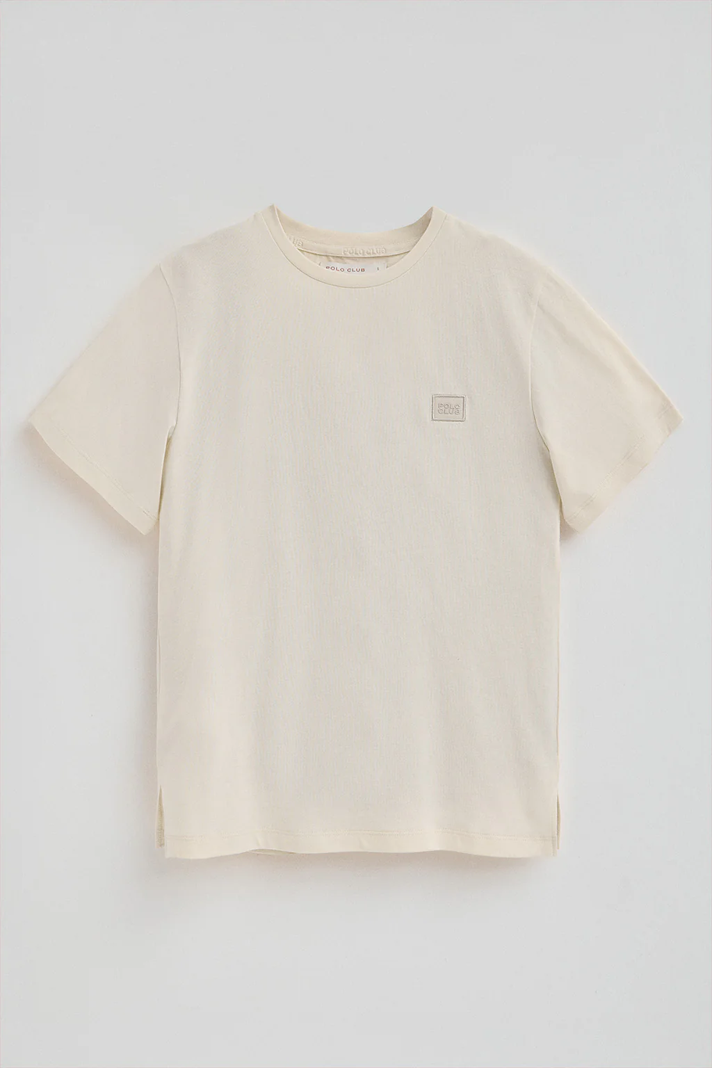 Nude straight-fit T-shirt with Polo Club branded patch - Image 6