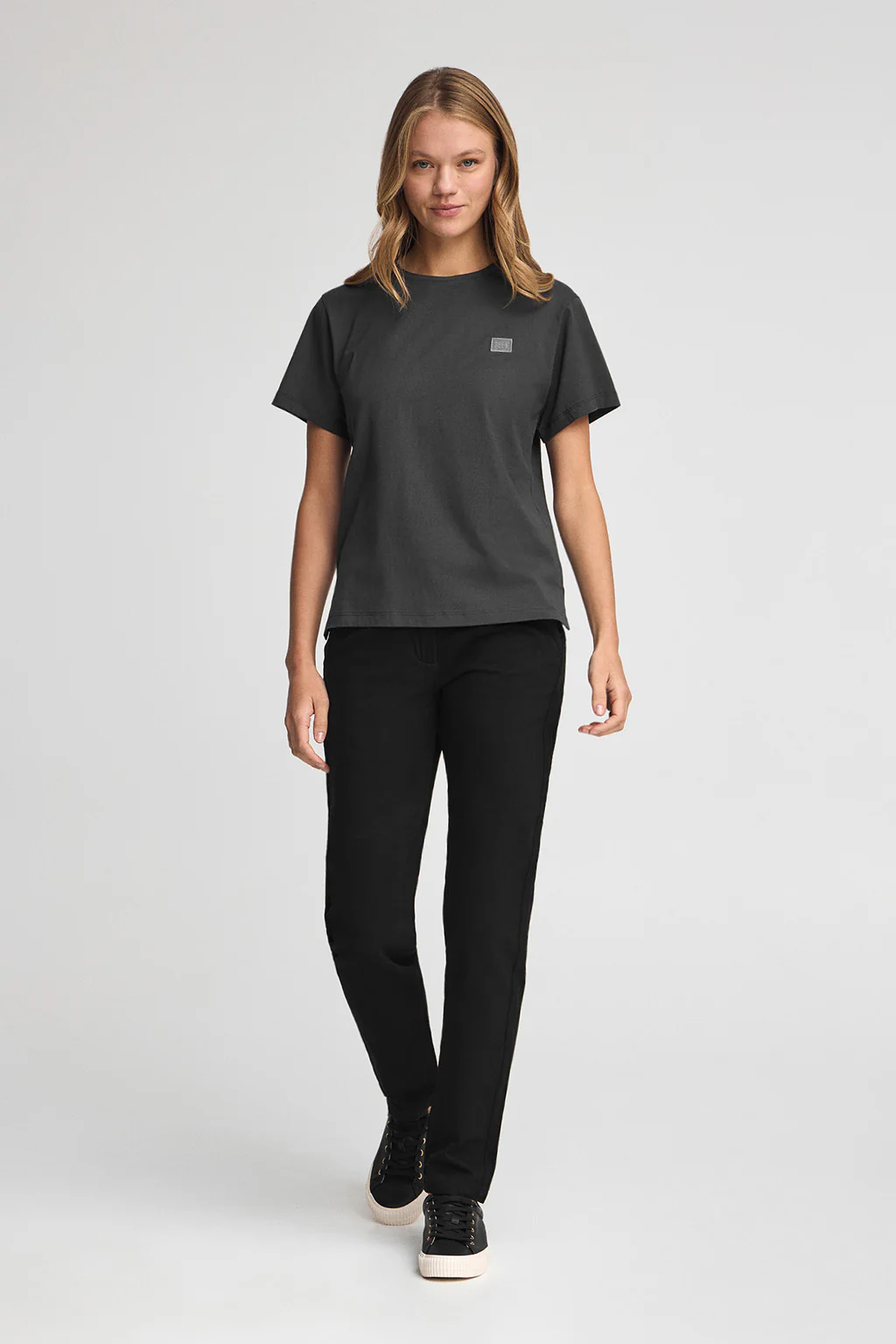 Dark-grey straight-fit T-shirt with Polo Club branded patch - Image 4