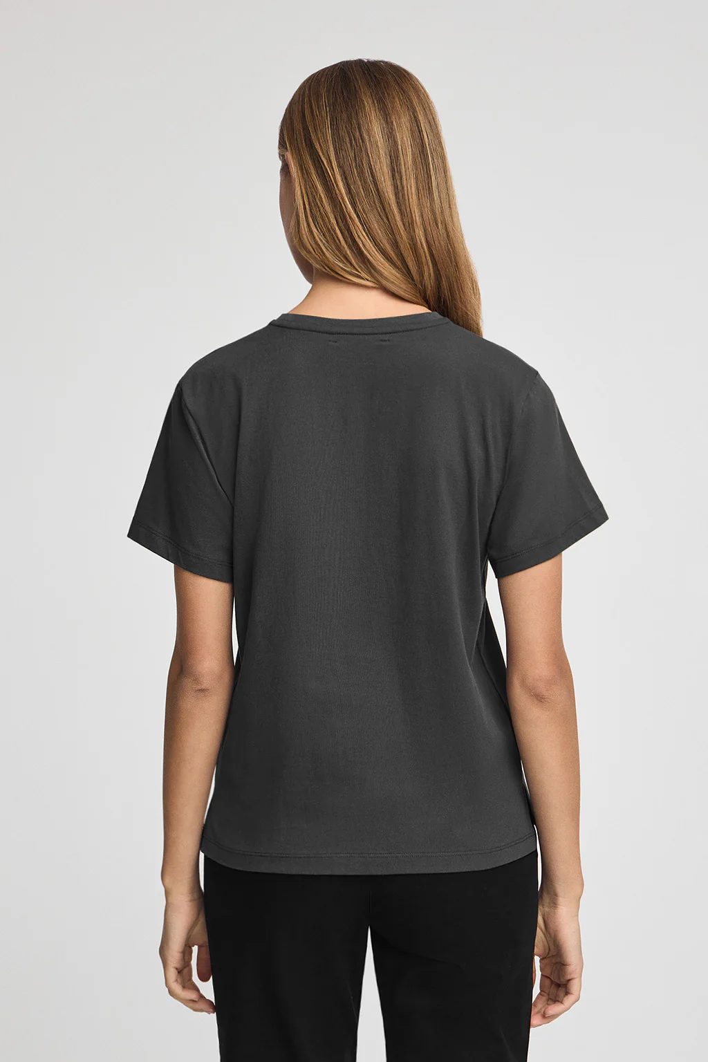 Dark-grey straight-fit T-shirt with Polo Club branded patch - Image 5