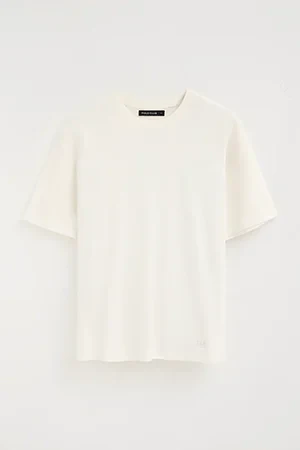 Nude short-sleeve cotton-linen T-shirt with Polo Club logo - Image 10
