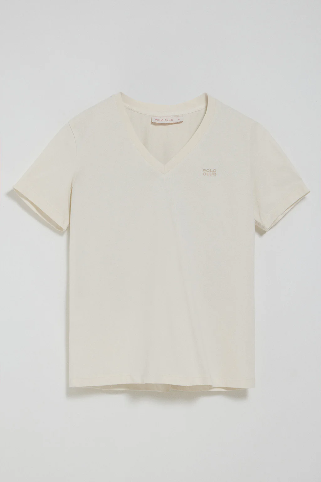 Nude tee Turia with peach-skin finish and Polo Club rubberised print - Image 5