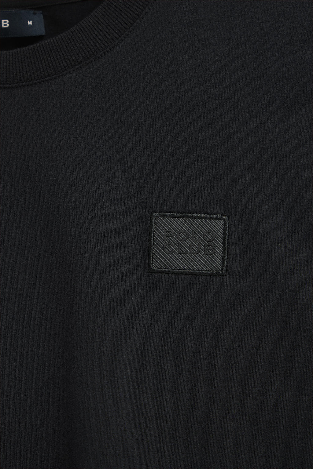 Black long-sleeve T-shirt with Polo Club branded patch - Image 7