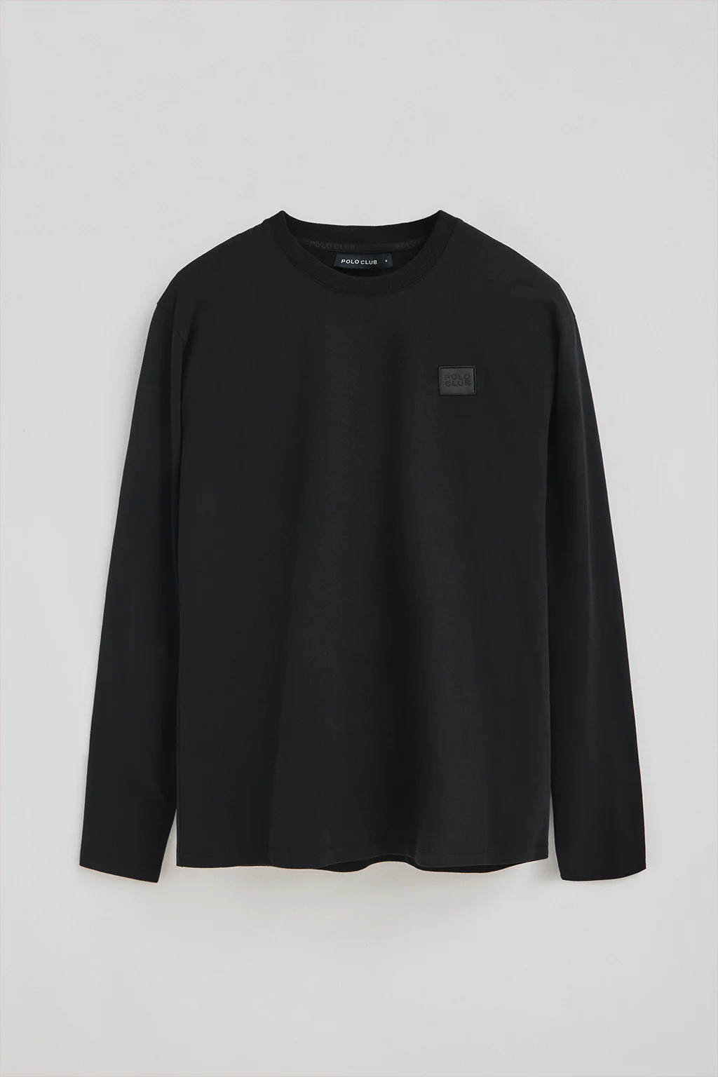 Black long-sleeve T-shirt with Polo Club branded patch - Image 9