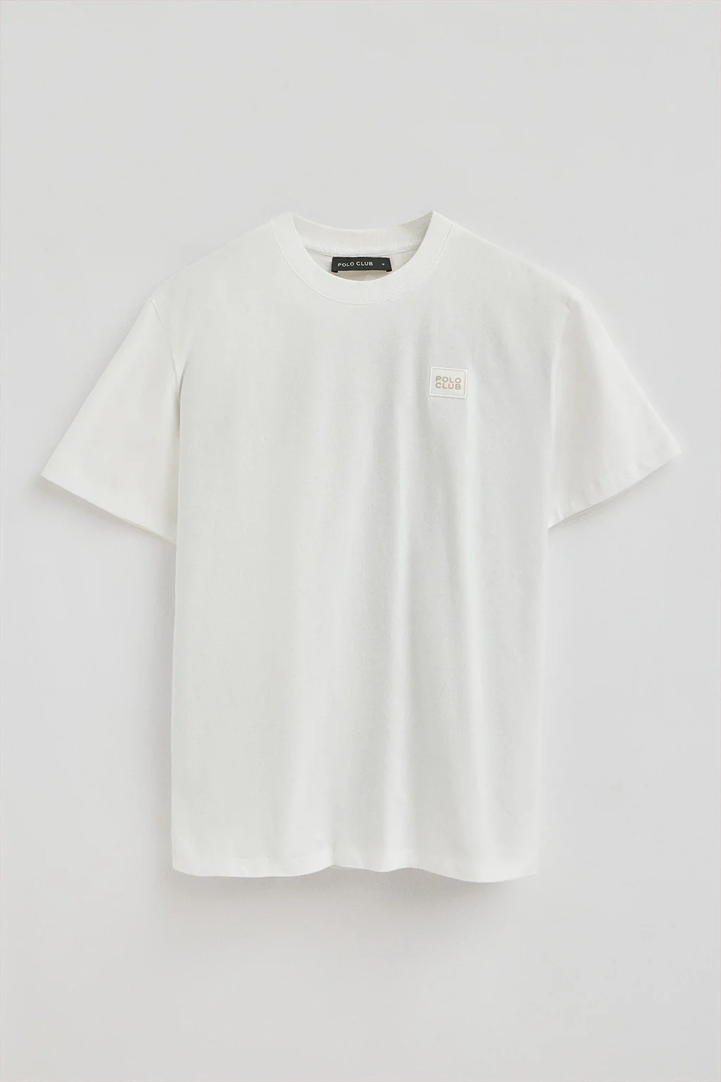 White T-shirt with Polo Club branded patch - Image 6