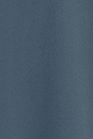 Denim-blue round-neck basic T-shirt with embroidered detail - Image 9