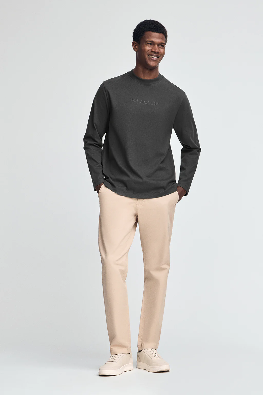 Dark-grey T-shirt Caliope with Polo Club embroidered logo - Image 3