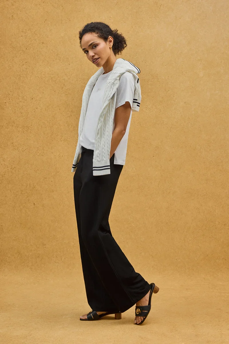 White short-sleeve regular-fit T-shirt with Polo Club embroidery - Image 3
