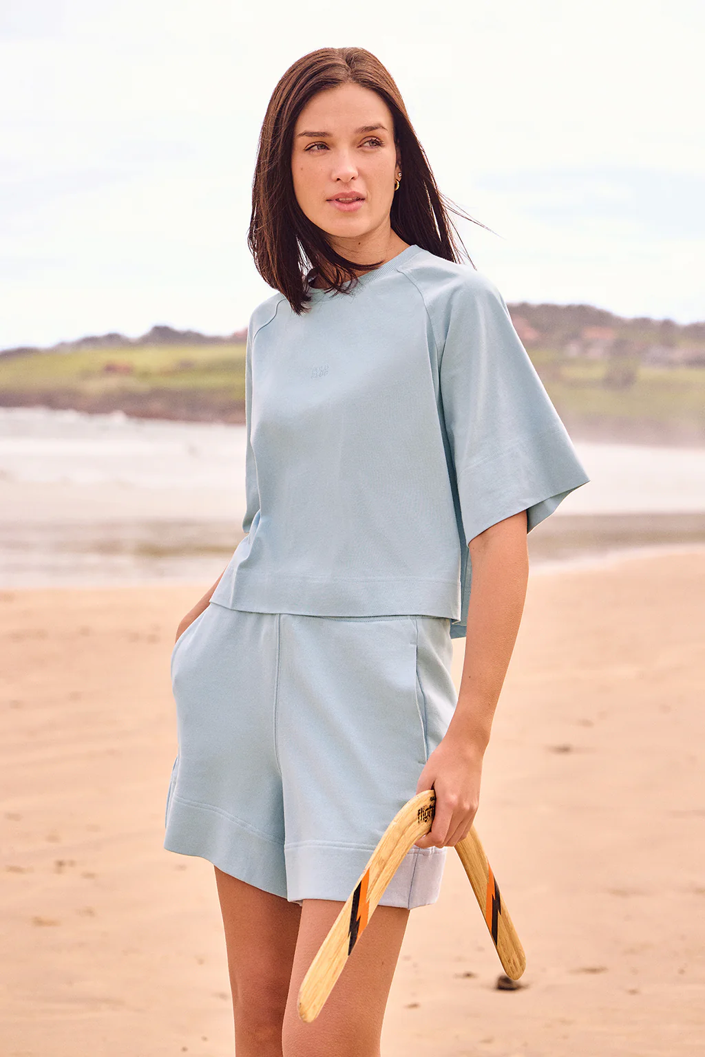 Light-blue T-shirt Danae with embroidered logo - Image 12