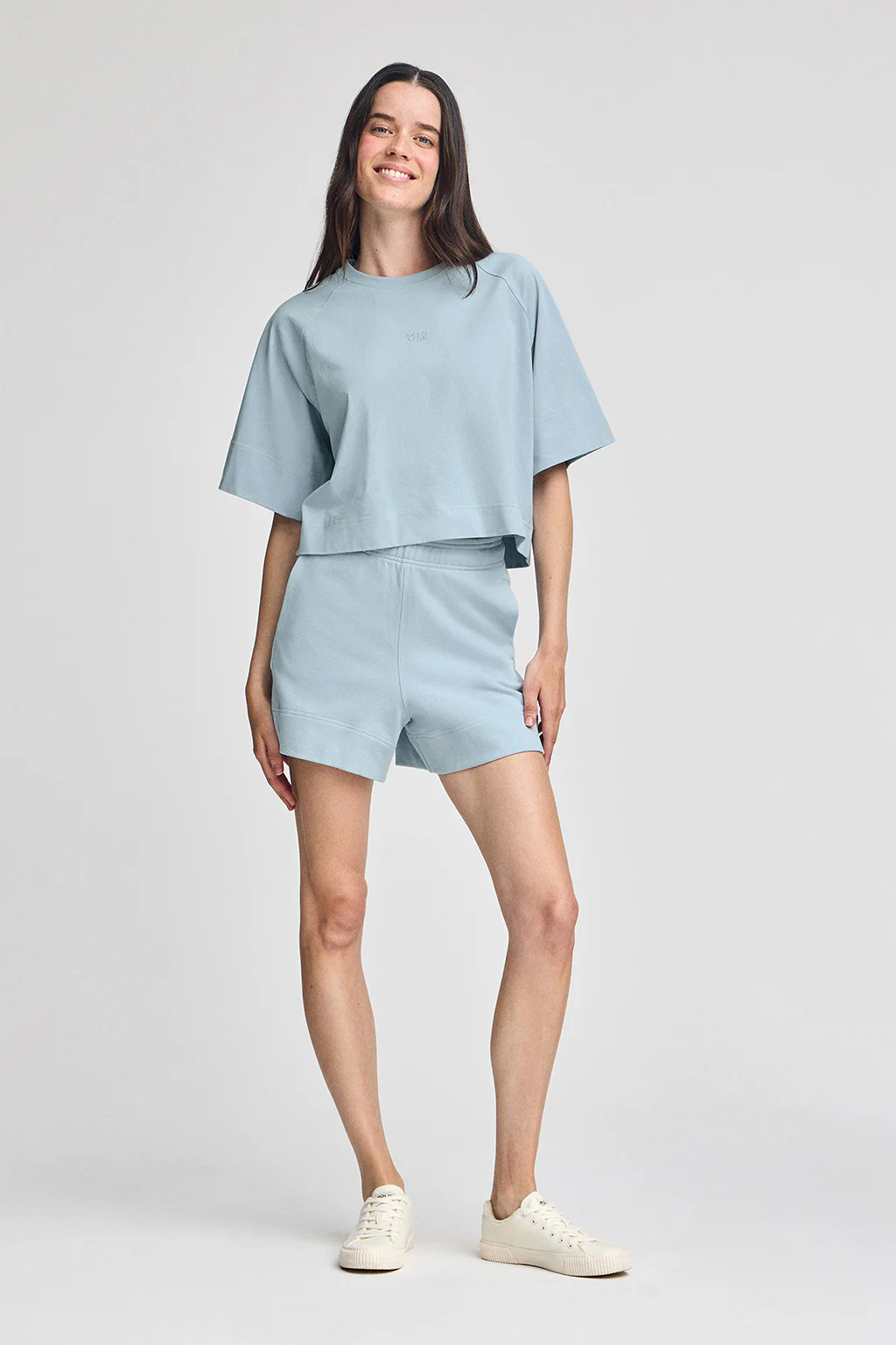 Light-blue T-shirt Danae with embroidered logo - Image 4