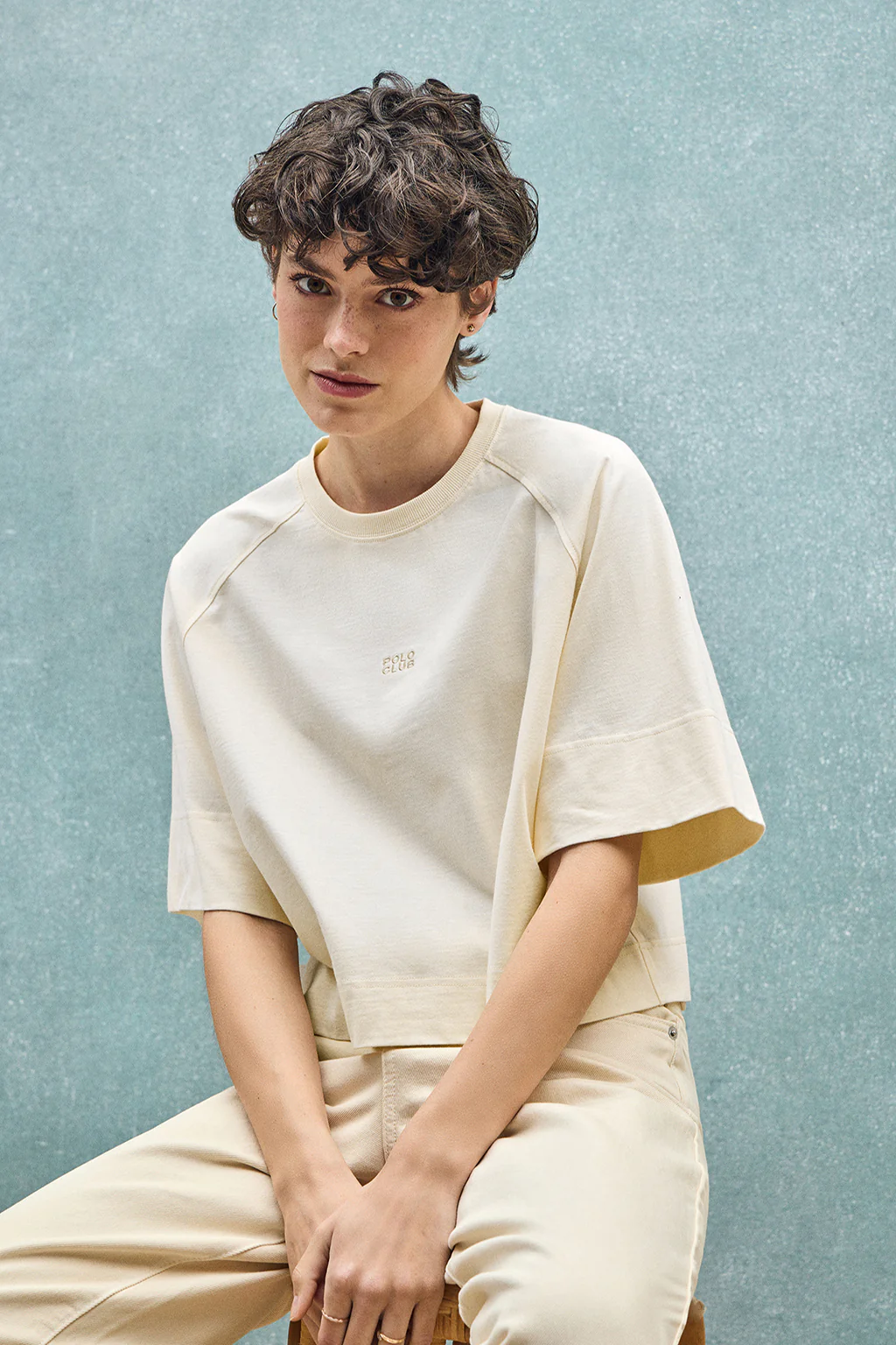 Nude T-shirt Danae with embroidered logo - Image 11