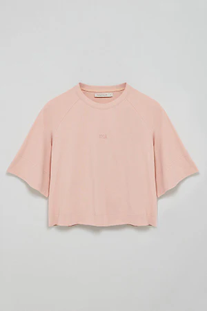 Blush-pink T-shirt Danae with embroidered logo - Image 9