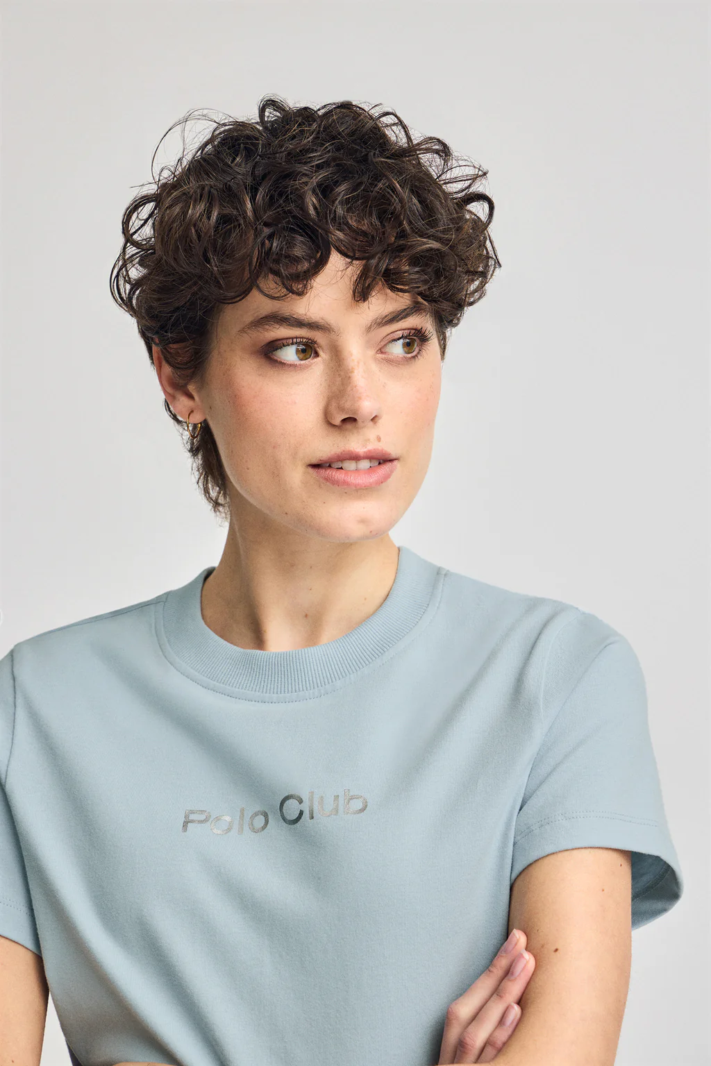 Light-blue T-shirt Diamond with Polo Club foil print - Image 3
