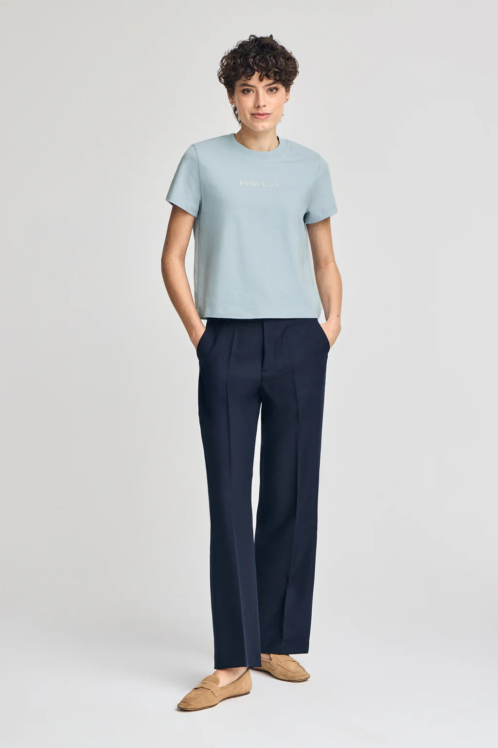 Light-blue T-shirt Diamond with Polo Club foil print - Image 4