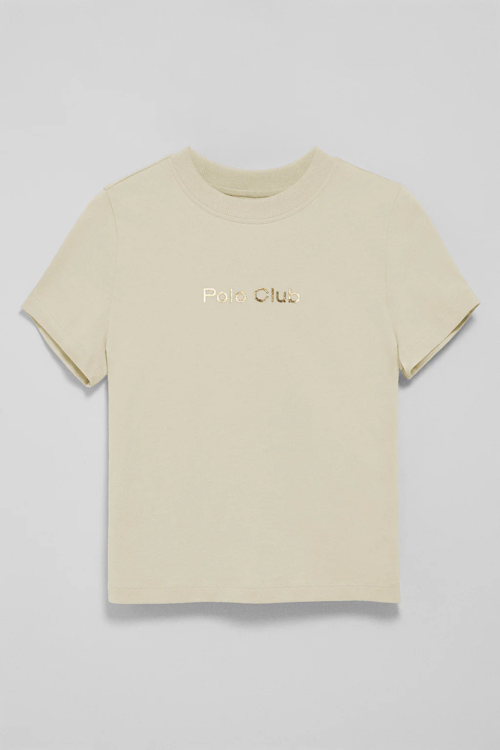 Beige T-shirt Diamond with Polo Club foil print - Image 5