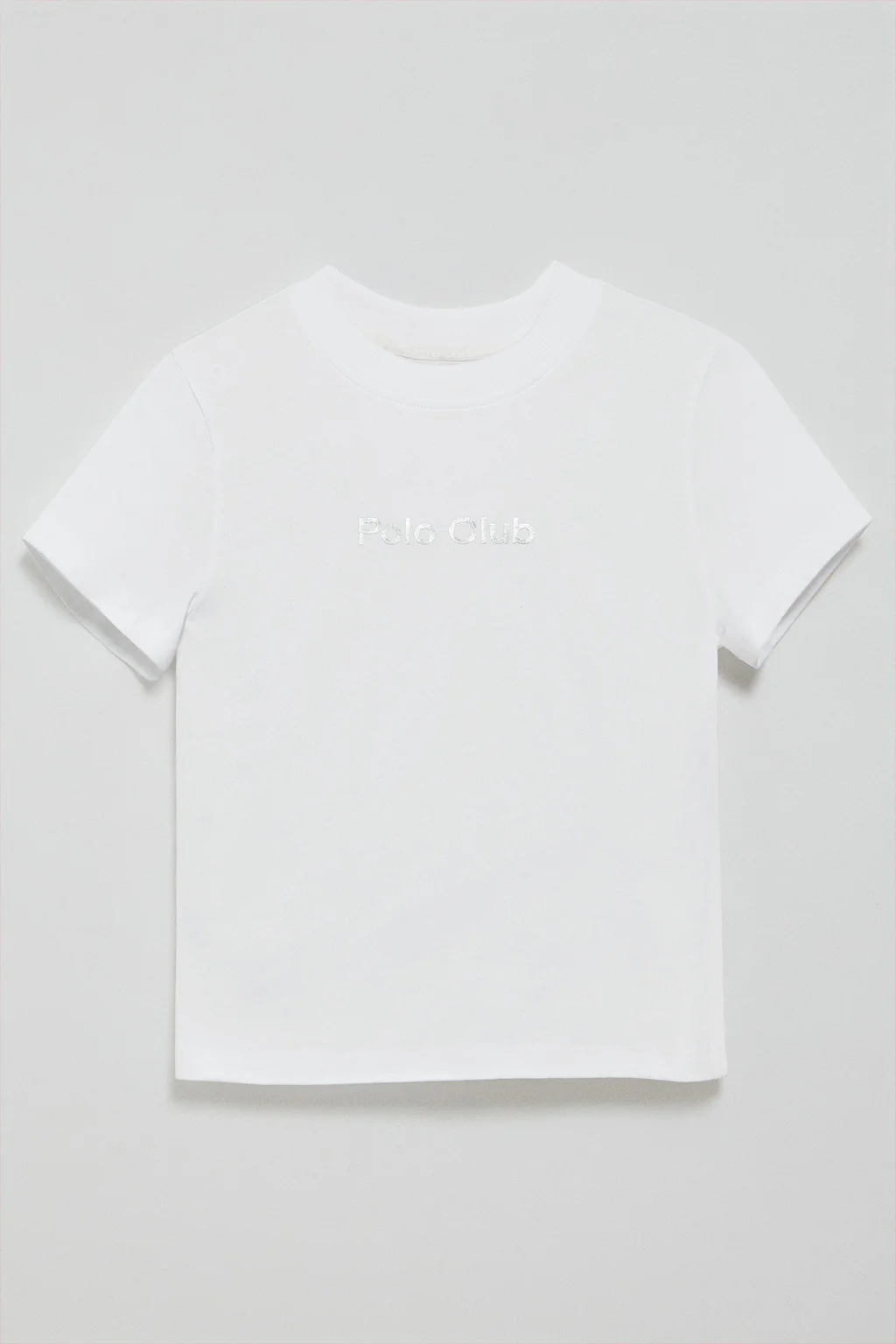 White T-shirt Diamond with Polo Club foil print - Image 5