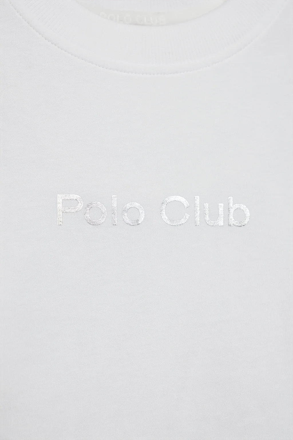 White T-shirt Diamond with Polo Club foil print - Image 6