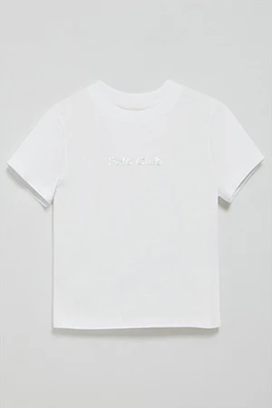 White T-shirt Diamond with Polo Club foil print - Image 8