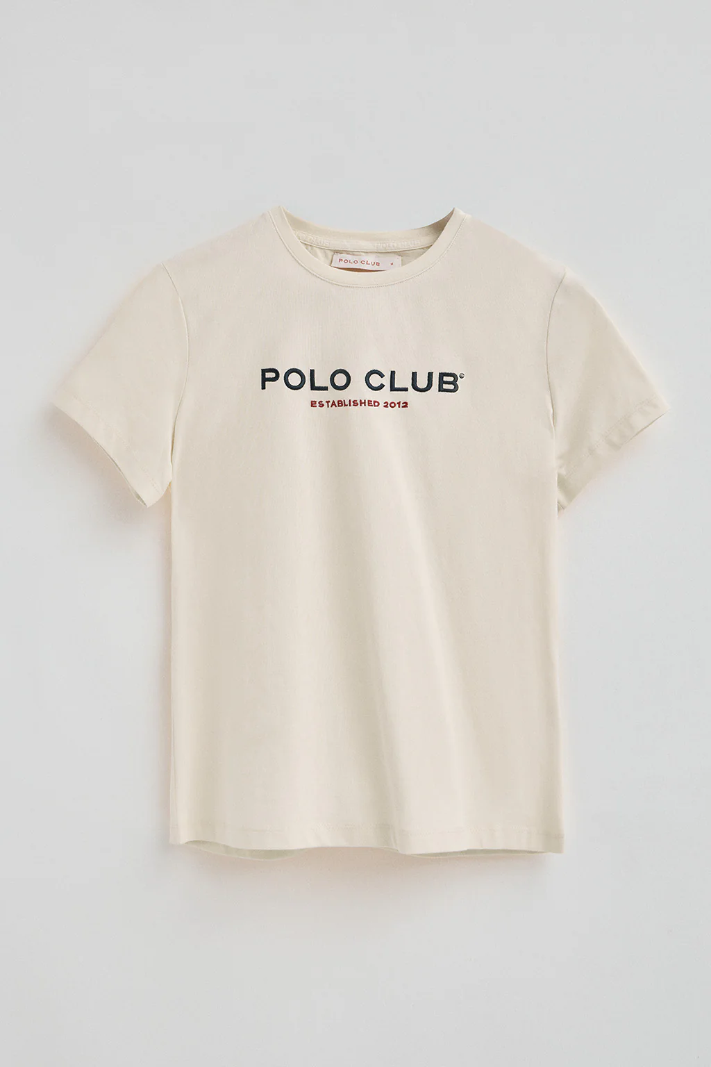 Nude short-sleeve T-shirt with Polo Club Established 2012 logo - Image 6