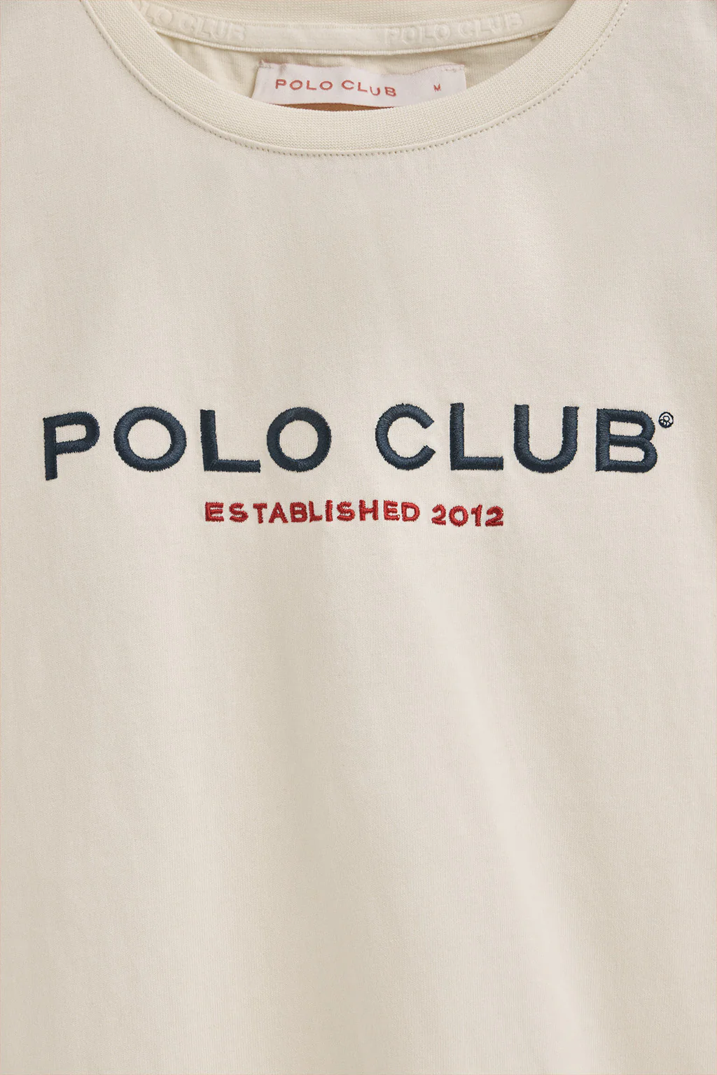 Nude short-sleeve T-shirt with Polo Club Established 2012 logo - Image 7