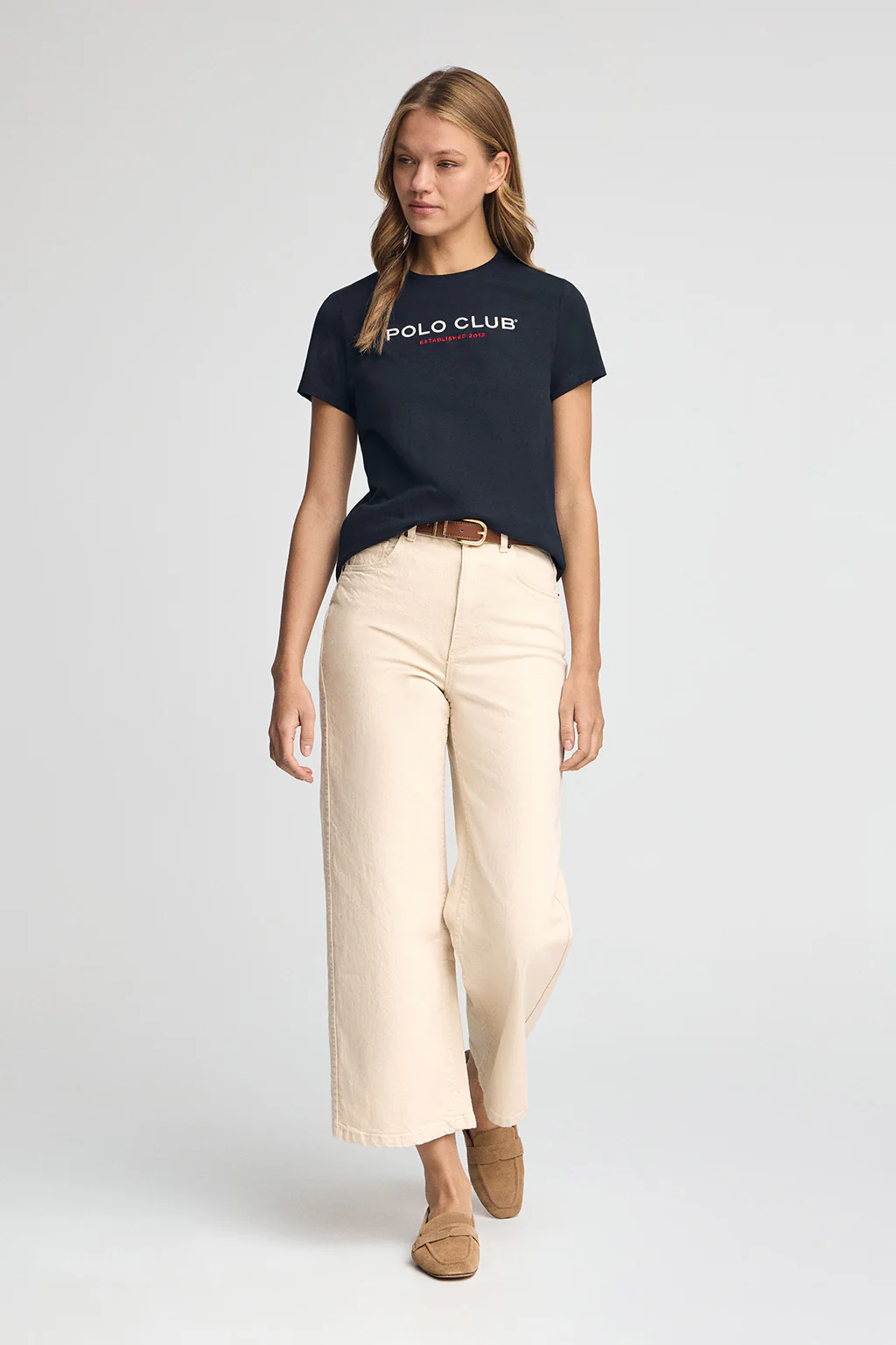 Navy-blue short-sleeve T-shirt with Polo Club Established 2012 logo - Image 4