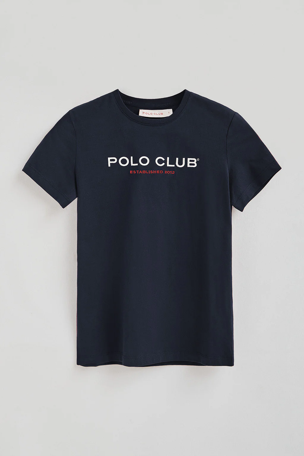 Navy-blue short-sleeve T-shirt with Polo Club Established 2012 logo - Image 6
