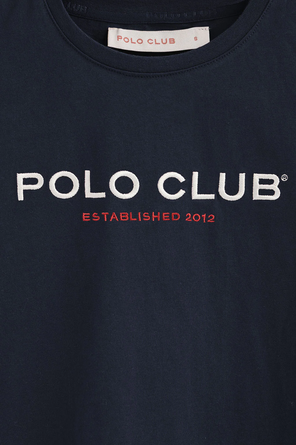 Navy-blue short-sleeve T-shirt with Polo Club Established 2012 logo - Image 7
