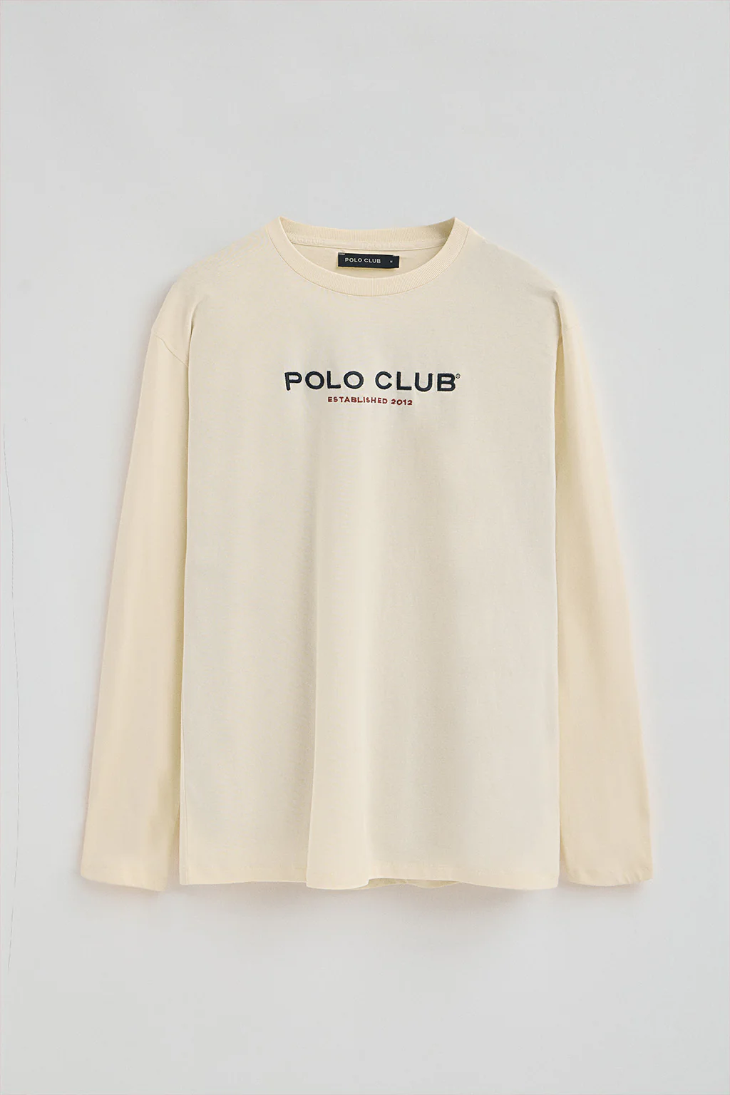 Nude long-sleeve T-shirt with Polo Club Established 2012 logo - Image 9
