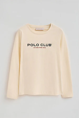 Nude long-sleeve T-shirt with Polo Club Established 2012 embroidered logo - Image 10