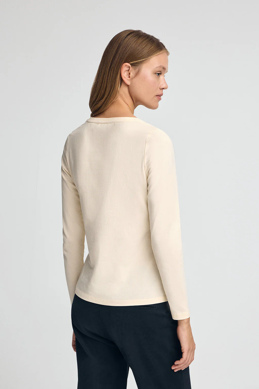 Nude long-sleeve T-shirt with Polo Club Established 2012 embroidered logo - Image 5