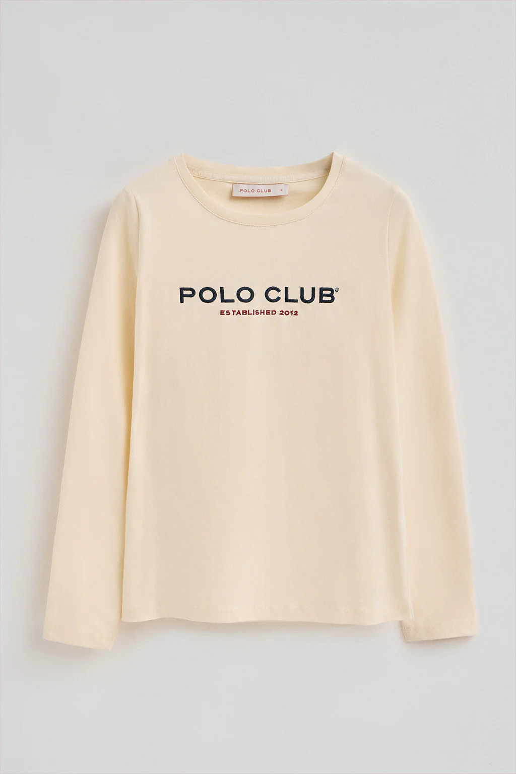 Nude long-sleeve T-shirt with Polo Club Established 2012 embroidered logo - Image 6