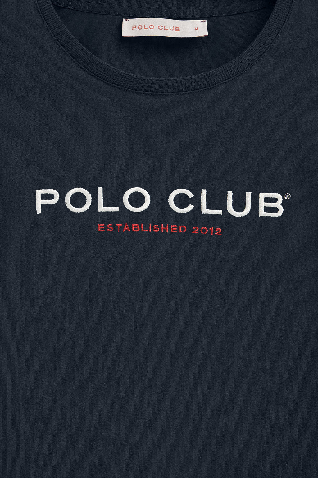 Navy-blue long-sleeve T-shirt with Polo Club Established 2012 embroidered logo - Image 7