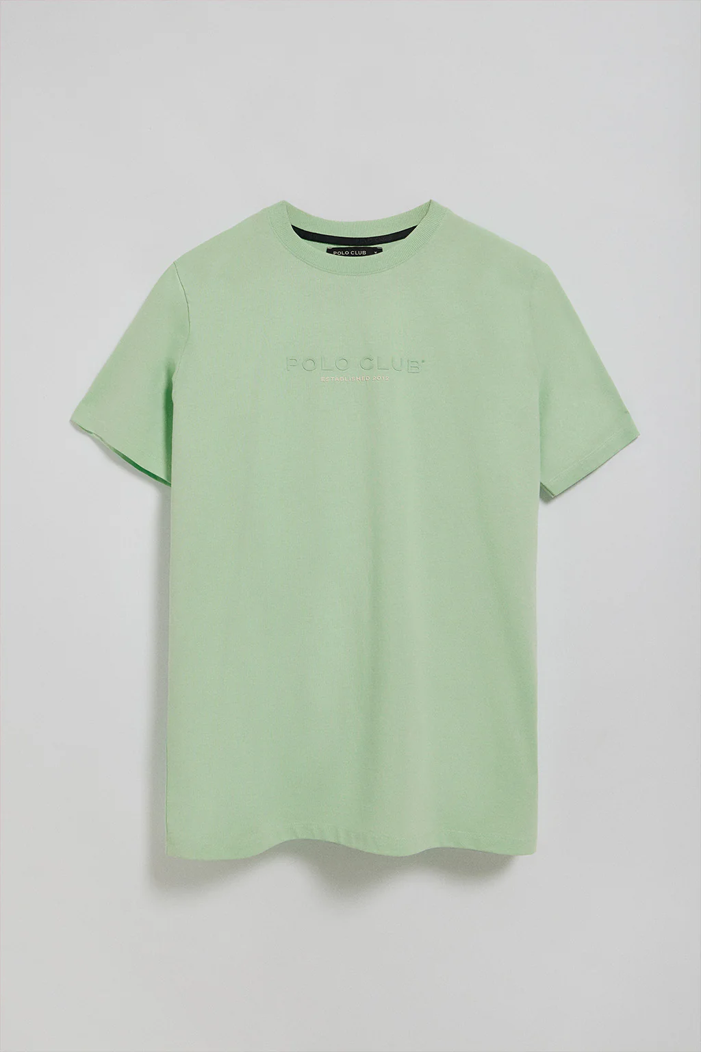 Mint round-neck T-shirt with rubber logo - Image 5